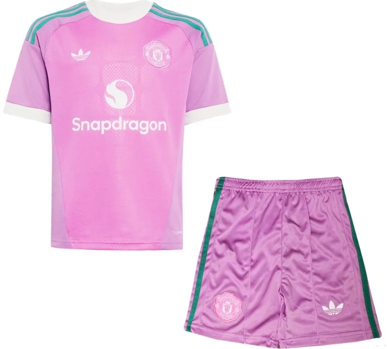 Kit infantil Goleiro II Manchester United 2026 2027 Adidas oficial 